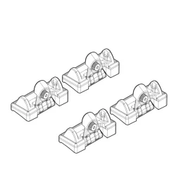 Nordrive Portaggio|Kit attacchi per barre auto portatutto renault clio 5d 3/98>9/05,clio storia  n21004