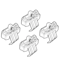 Portaggio-Nordrive Kit attacchi per barre auto portatutto vw polo 5p 17>  n21214