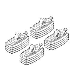 Portaggio-Nordrive Kit attacchi per barre auto portatutto fiat croma (no railing) 05/05>  n21053