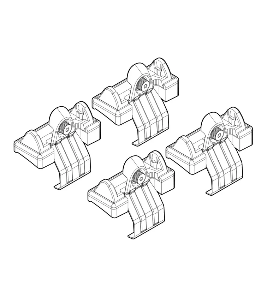 Portaggio-Nordrive Kit attacchi per barre auto portatutto ford fiesta 5p 05/02>08/08 n21001