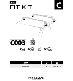 Outlet Kit attacchi per barre auto portatutto ford fusion 10/02>  n21003 Portaggio