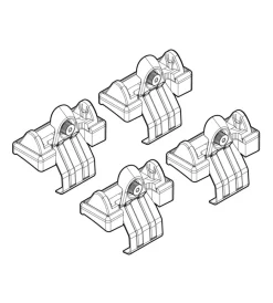 Portaggio-Nordrive Kit attacchi per barre auto portatutto honda jazz 5d 01/02>09/08  n21021