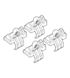 Portaggio-Nordrive Kit attacchi per barre auto portatutto ford fiesta 3d 11/02>08/08  n21002