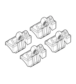 Portaggio-Nordrive Kit attacchi per barre auto portatutto opel meriva 5d 4/03>4/10  n21026