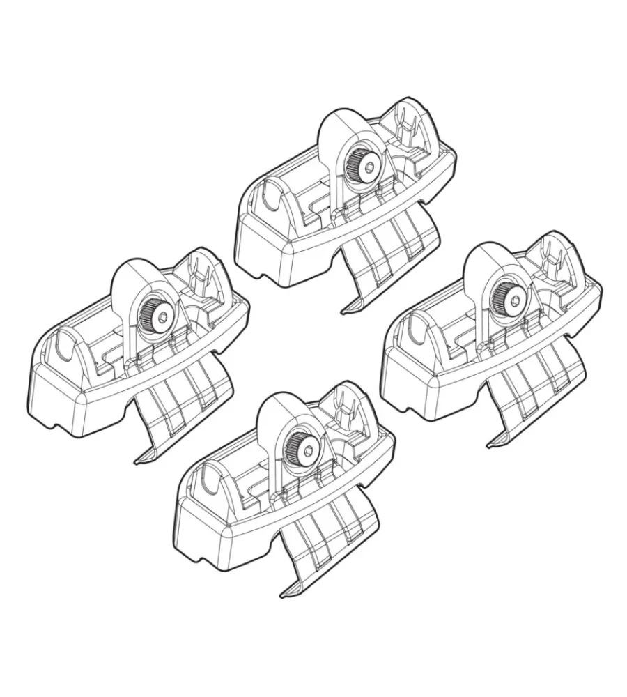 Portaggio-Nordrive Kit attacchi per barre auto portatutto toyota yaris 5p 10/11> n21139