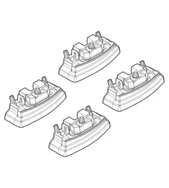 Portaggio-Nordrive Kit attacchi per barre auto portatutto mercedes classe a 12>18, 18>  n21221