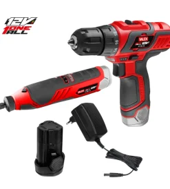 Valex Trapani E Avvitatori|Kit avvitatore e multiutensile a batteria , 12 v batteria 2 ah e caricabatterie inclusi
