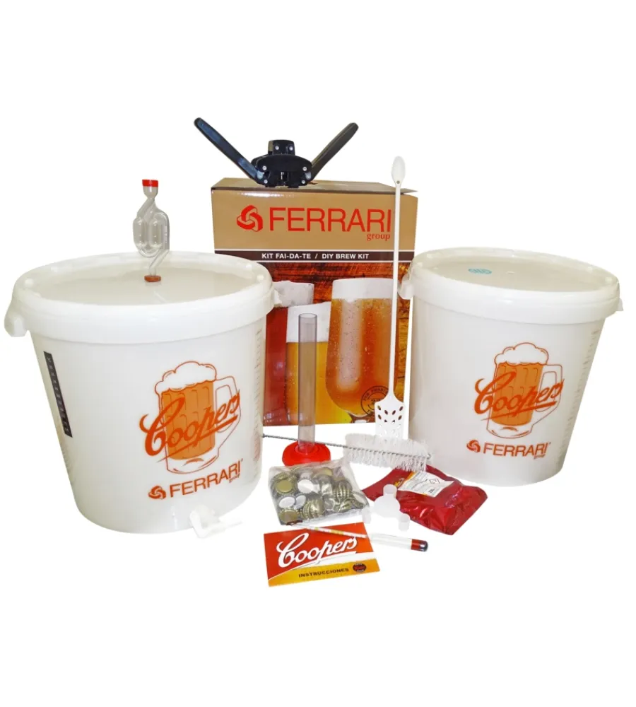 Hot Kit birra artigianale ferrari group "lux" con doppio fermentatore da 32 litri Preparazione Birra