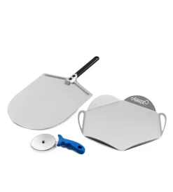 Hot Kit "casa mia" con pala 35 cm, vassoio e rotella 10 cm - Forni Pizza
