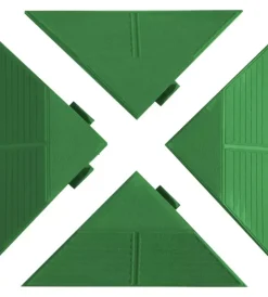 Fontane, Decorazioni E Pavimentazioni-ArtPlast Kit con 4 angoli per pavimentazione esterna colore verde, 200x200x270mmx48mm