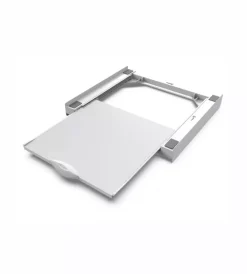 Mobili Bagno|Kit di sovrapposizione universale per lavatrice e asciugatrice "torre green" bianco 59,4x8,4x63,4 cm