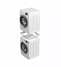 Kit di sovrapposizione universale per lavatrice e asciugatrice "torre up" bianco 61,2x6x56,2 cm Mobili Bagno