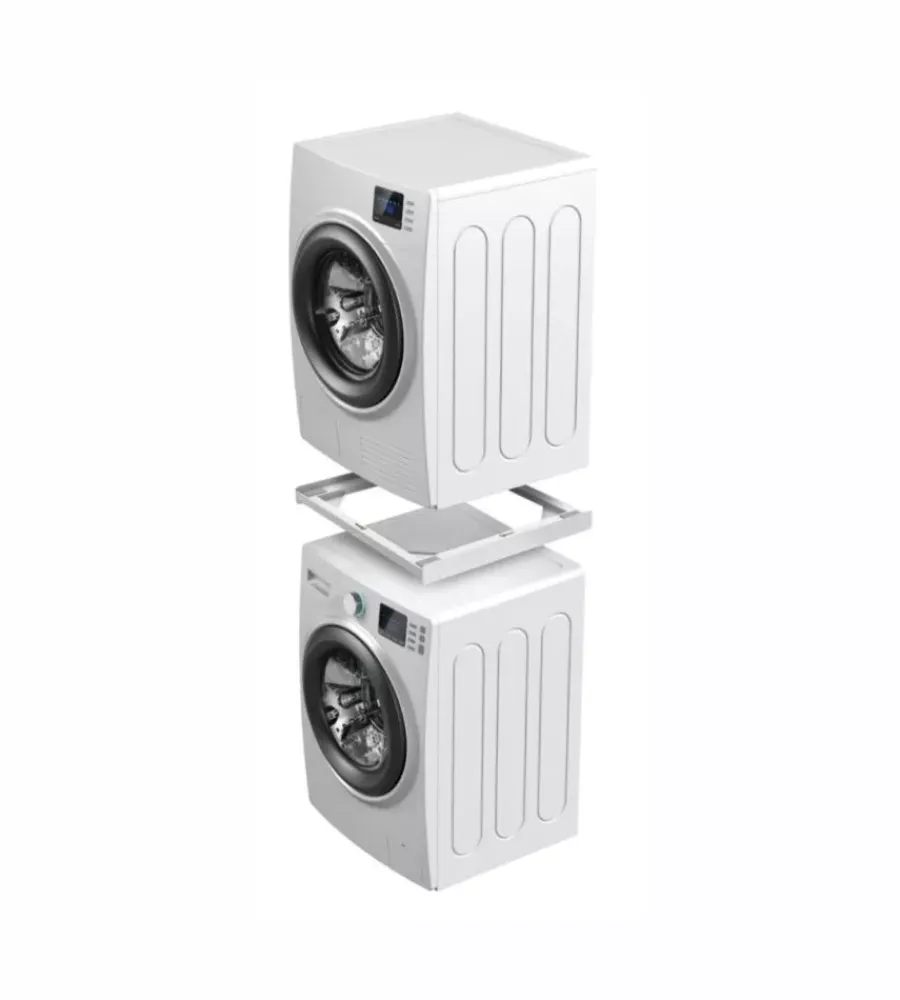 Kit di sovrapposizione universale per lavatrice e asciugatrice "torre up" bianco 61,2x6x56,2 cm Mobili Bagno