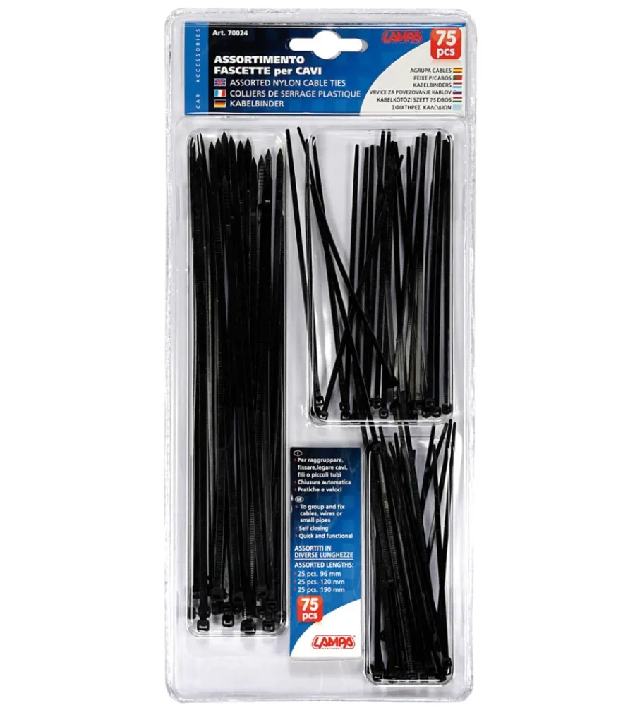 Garage E Manutenzione-Lampa Kit fascette 75 pezzi assortiti 70024