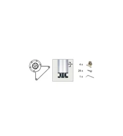Ferramenta Per Mobili E Infissi- Kit gambe tavolo 4 pz. ø 60 - h.710 mm. bianco