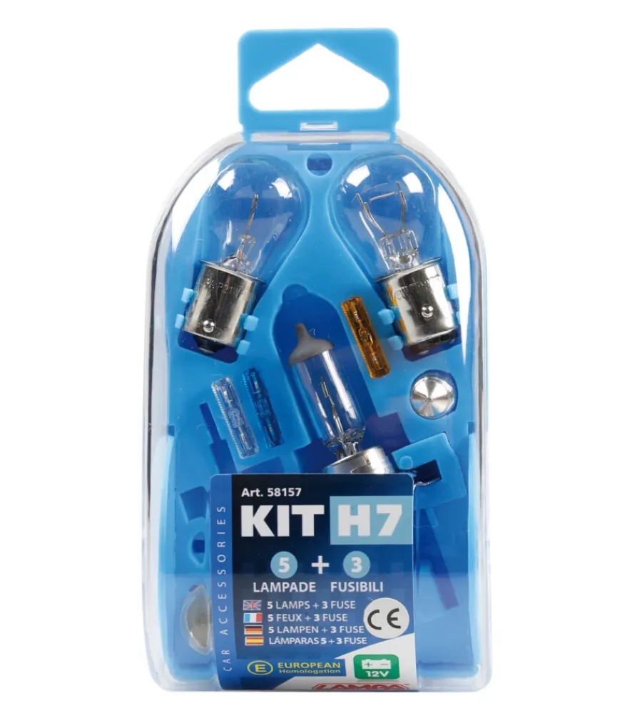 Elettrico-Lampa Kit de di ricambio 8 pz, alogena h7 - 12v 58157