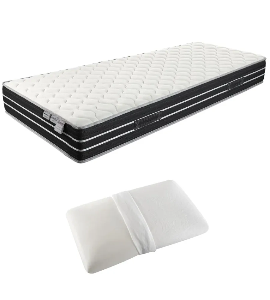 Letti E Comodini- Kit materasso singolo e guanciale dormir "sleep virusfree" 80x190 cm