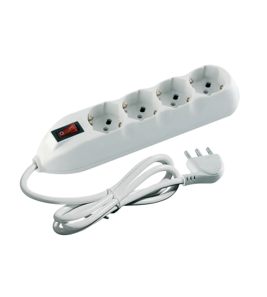 Multiprese Ed Adattatori-Bticino Kit multipresa 4 schuko/bipasso inter cavo bianco - .