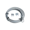 Sistemi Di Fissaggio|Kit per porte basculanti fune ø 4 mm. con gancio ad asola + 2 morsetti