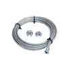Sistemi Di Fissaggio- Kit per porte basculanti fune ø 4 mm. con gancio a t + 2 morsetti