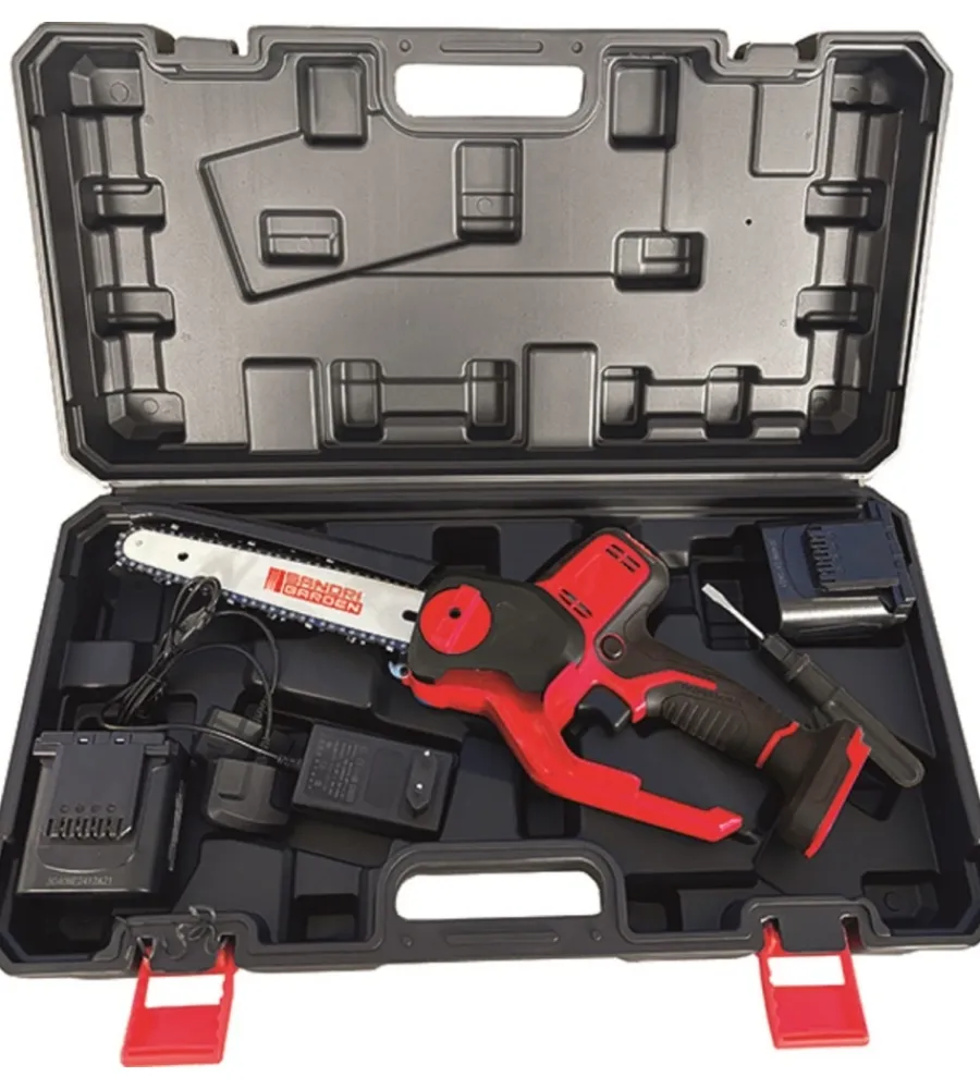Online Kit potatore a catena a batteria "sg-tr2400" barra 24 cm 2 batterie 21v 4ah e asta telescopica 300 cm Potatori