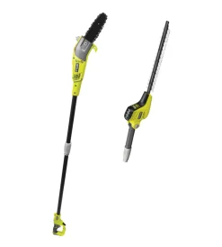 Potatori-Ryobi Kit potatore a catena e tagliasiepi telescopico elettrico "rp750450" barra 20 cm 750 w