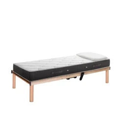 Letti E Comodini- Kit rete a doghe wireless dormir con materasso e guanciale in memory 190x80 cm
