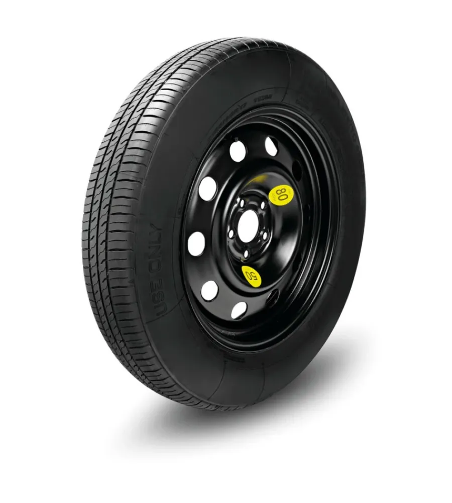 New Kit ruotino di scorta - 145/90 16 acciaio con cric e chiave svita bulloni - 76138 Pneumatici