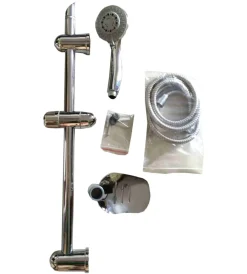 Docce E Accessori|Kit saliscendi per doccia in acciaio con 3 funzioni, altezza 65 cm