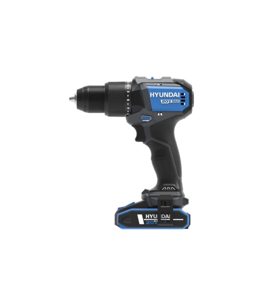 Hyundai Trapani E Avvitatori|Kit trapano a percussione e smerigliatrice angolare a batteria 2 batterie 20v 2ah/4ah e caricabatterie - cod. 25851