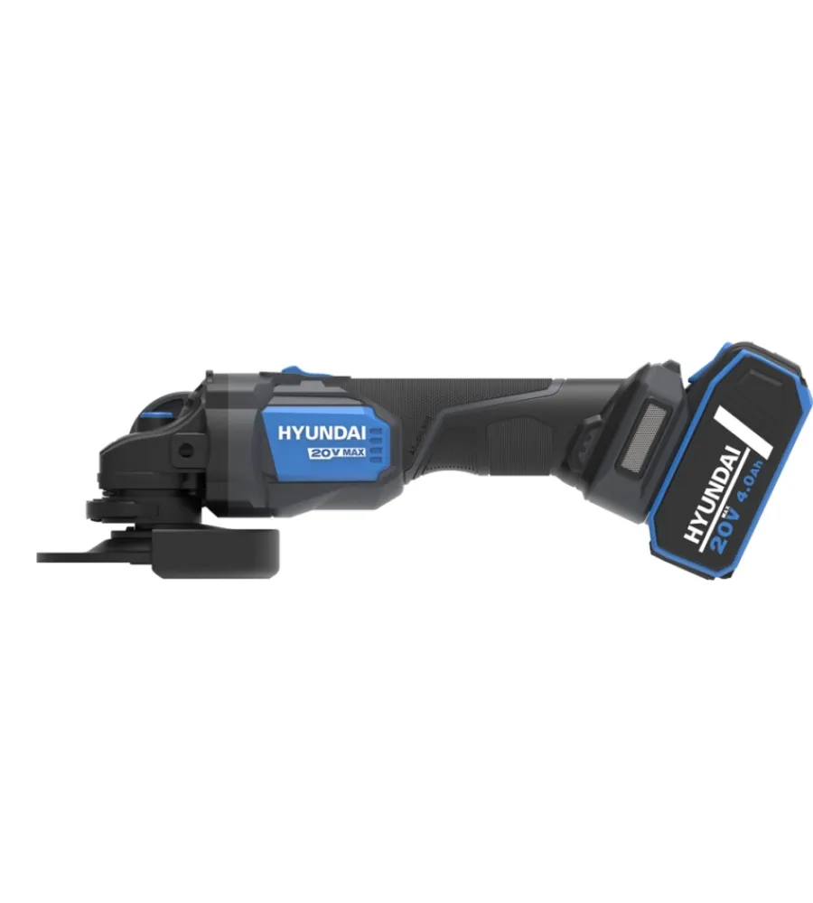 Hyundai Trapani E Avvitatori|Kit trapano a percussione e smerigliatrice angolare a batteria 2 batterie 20v 2ah/4ah e caricabatterie - cod. 25851