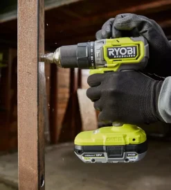 Ryobi Trapani E Avvitatori|Kit trapano a percussione brushless e compressore portatile - con 2 batterie 18v 2ah