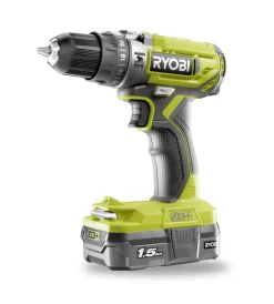 Trapani E Avvitatori-Ryobi Kit trapano avvitatore a percussione a batteria "r18pd2-115s" 18v, con batteria da 1,5ah e caricabatterie