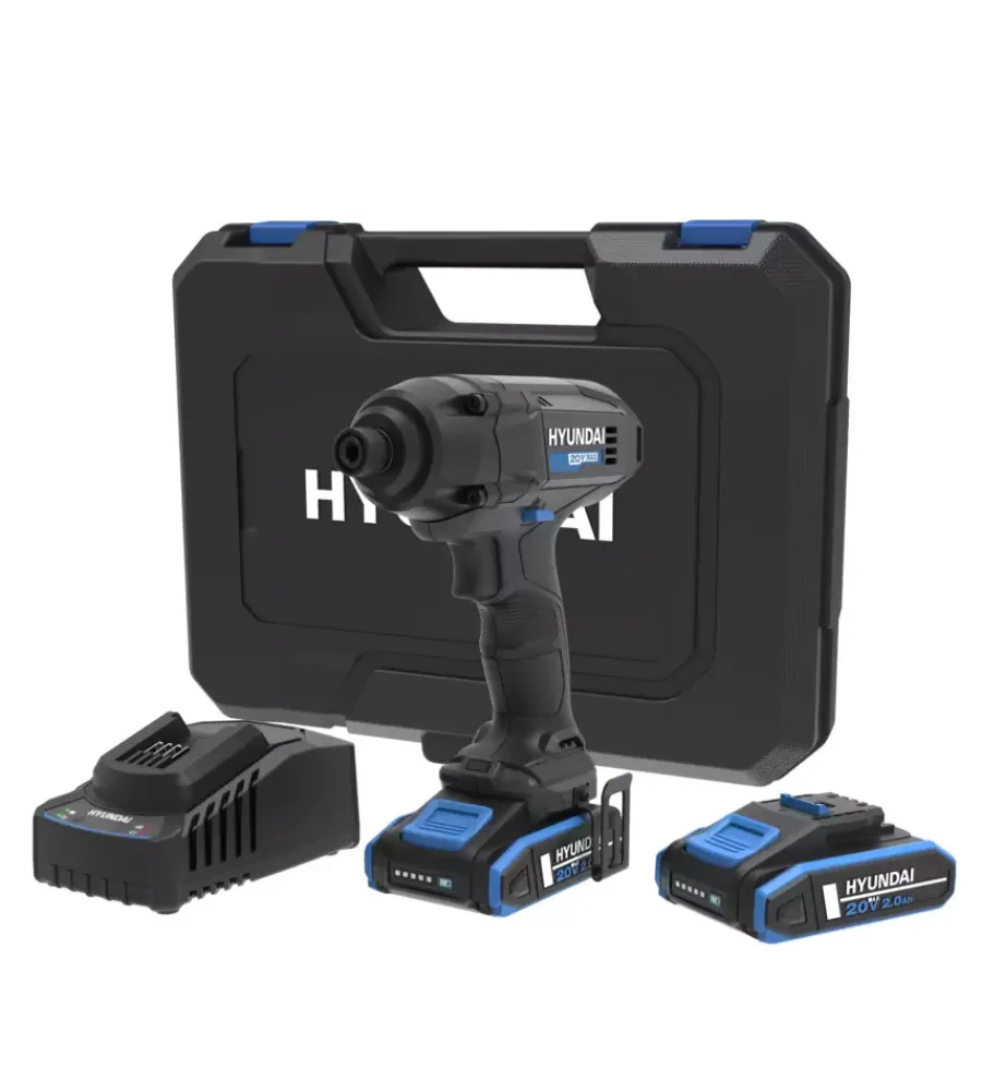 Hyundai Trapani E Avvitatori|Kit valigetta avvitatore a impulsi a batteria 180 nm 2 batterie 20v 2ah e caricabatterie - cod. 25877