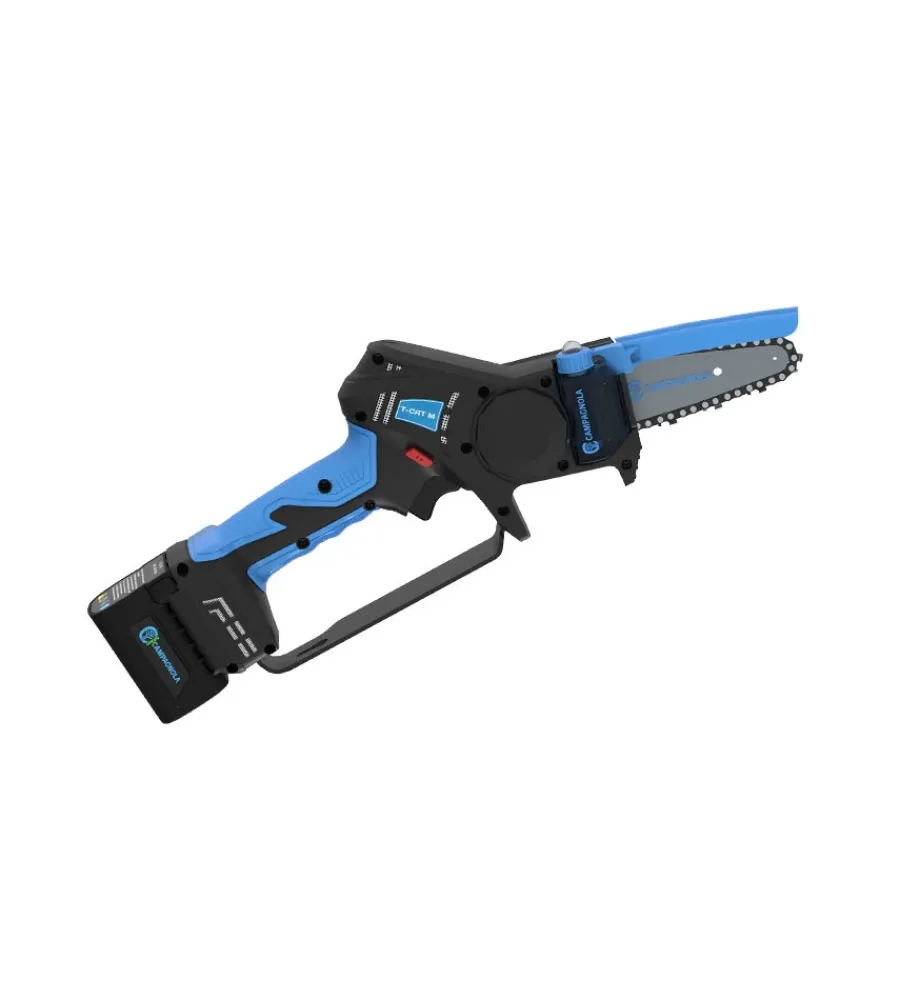 Campagnola Potatori|Kit valigetta potatore a catena a batteria "t-cat m" barra 10 cm 2 batterie 14,4v 2,5ah, caricabatterie con tripla uscita, kit attrezzi e copri-barra