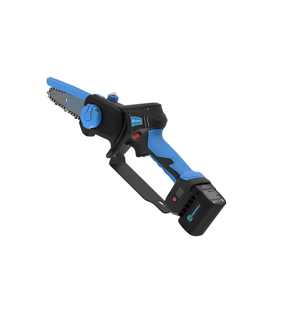 Campagnola Potatori|Kit valigetta potatore a catena a batteria "t-cat m" barra 10 cm 2 batterie 14,4v 2,5ah, caricabatterie con tripla uscita, kit attrezzi e copri-barra