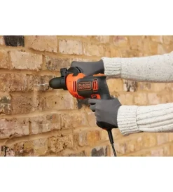 Trapani E Avvitatori-Black+Decker Kit valigetta trapano a percussione elettrico