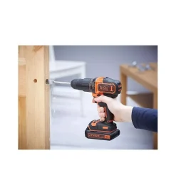 Trapani E Avvitatori-Black+Decker Kit valigetta trapano avvitatore a batteria 