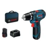 Trapani E Avvitatori-Bosch Kit valigetta trapano avvitatore a batteria "gsr 12v-15" 30 nm 2 batterie 12v 2ah e caricabatterie