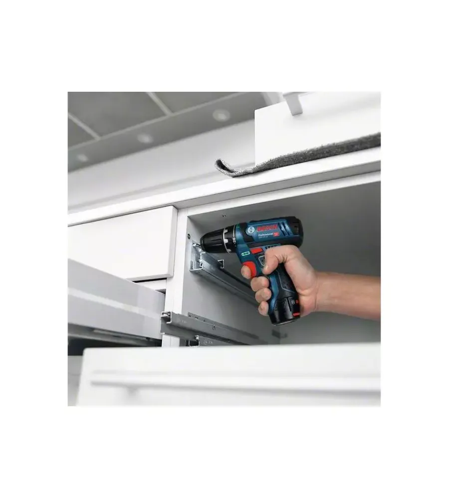 Trapani E Avvitatori-Bosch Kit valigetta trapano avvitatore a batteria "gsr 12v-15" 30 nm 2 batterie 12v 2ah e caricabatterie