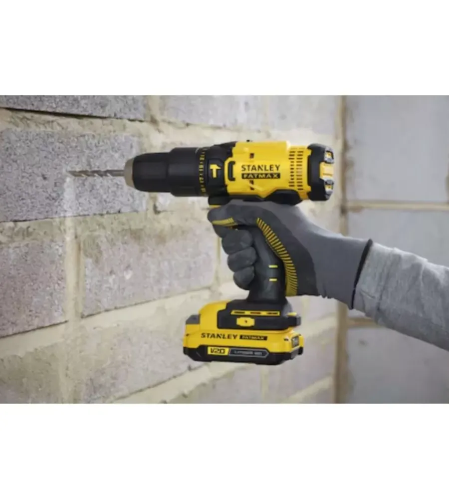 Stanley Fatmax Trapani E Avvitatori|Kit valigetta trapano avvitatore a percussione a batteria "sfmcd711d22-qw" 2 batterie 18v 2ah