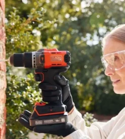 Black+Decker Trapani E Avvitatori|Kit valigetta trapano avvitatore a percussione a batteria 