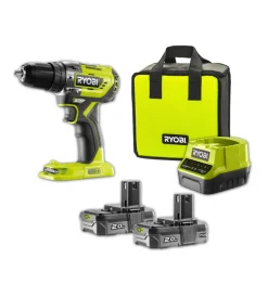 Online Kit valigetta trapano avvitatore a percussione a batteria "r18pd5-220s" 2 batterie 18v 2ah e caricabatterie Trapani E Avvitatori