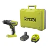 Ryobi Trapani E Avvitatori|Kit valigetta trapano avvitatore a percussione a batteria "r18pd2-120b" 18v 2ah e caricabatterie
