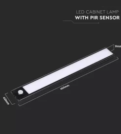 Best Lampada a led da armadio ricaricabile con sensore pir nera, 3000k Illuminazione Per Interno