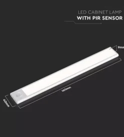 Illuminazione Per Interno|Lampada a led da armadio ricaricabile con sensore pir argento, 3000k