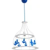 Best Lampada a sospensione "ancorina" bianca e blu, e27 Illuminazione Per Interno