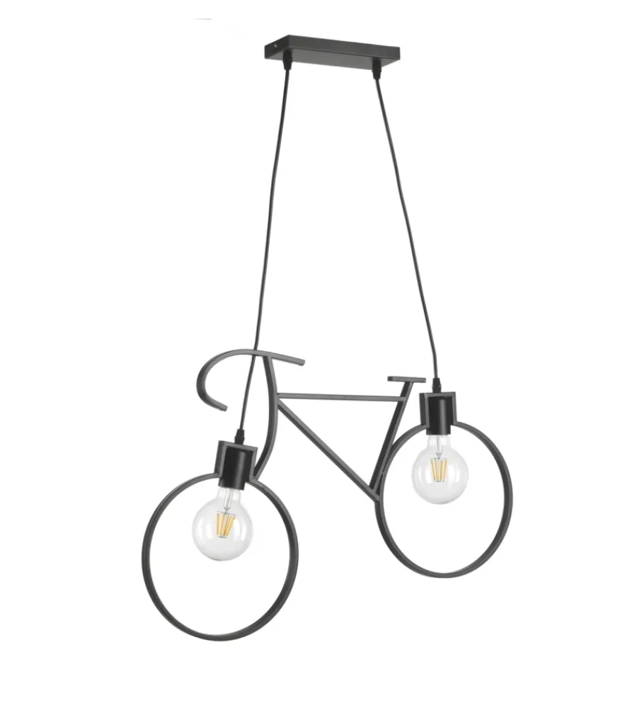 Illuminazione Per Interno-Onli Lampada a sospensione "bike" nero, e27
