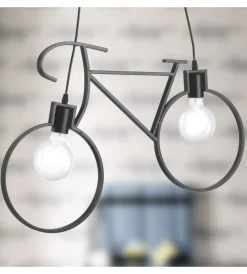 Illuminazione Per Interno-Onli Lampada a sospensione "bike" nero, e27