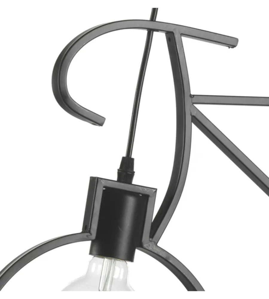 Illuminazione Per Interno-Onli Lampada a sospensione "bike" nero, e27